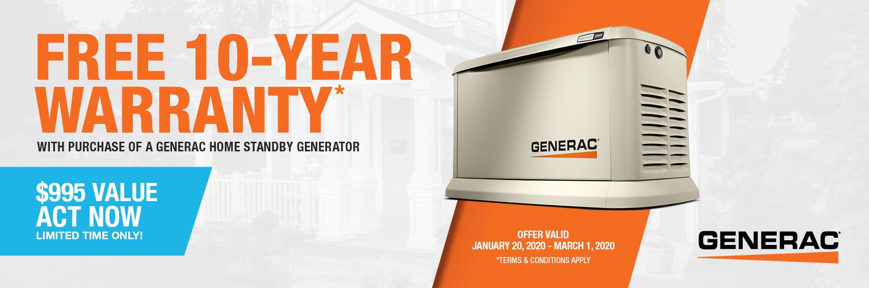 Homestandby Generator Deal | Warranty Offer | Generac Dealer | Brenham, TX